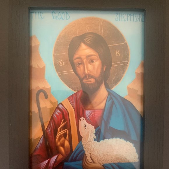 Jesus Christ the Good Shepherd - Framed Icon, Orthodox, Catholic - Picture 1 of 1